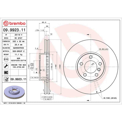 Brembo Disc Brake Rotor 09.9923.11