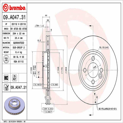 Brembo Disc Brake Rotor 09.A047.31