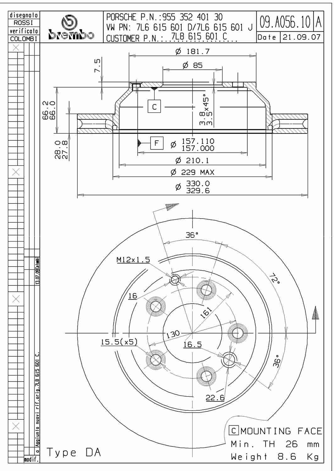 Brembo Disc Brake Rotor