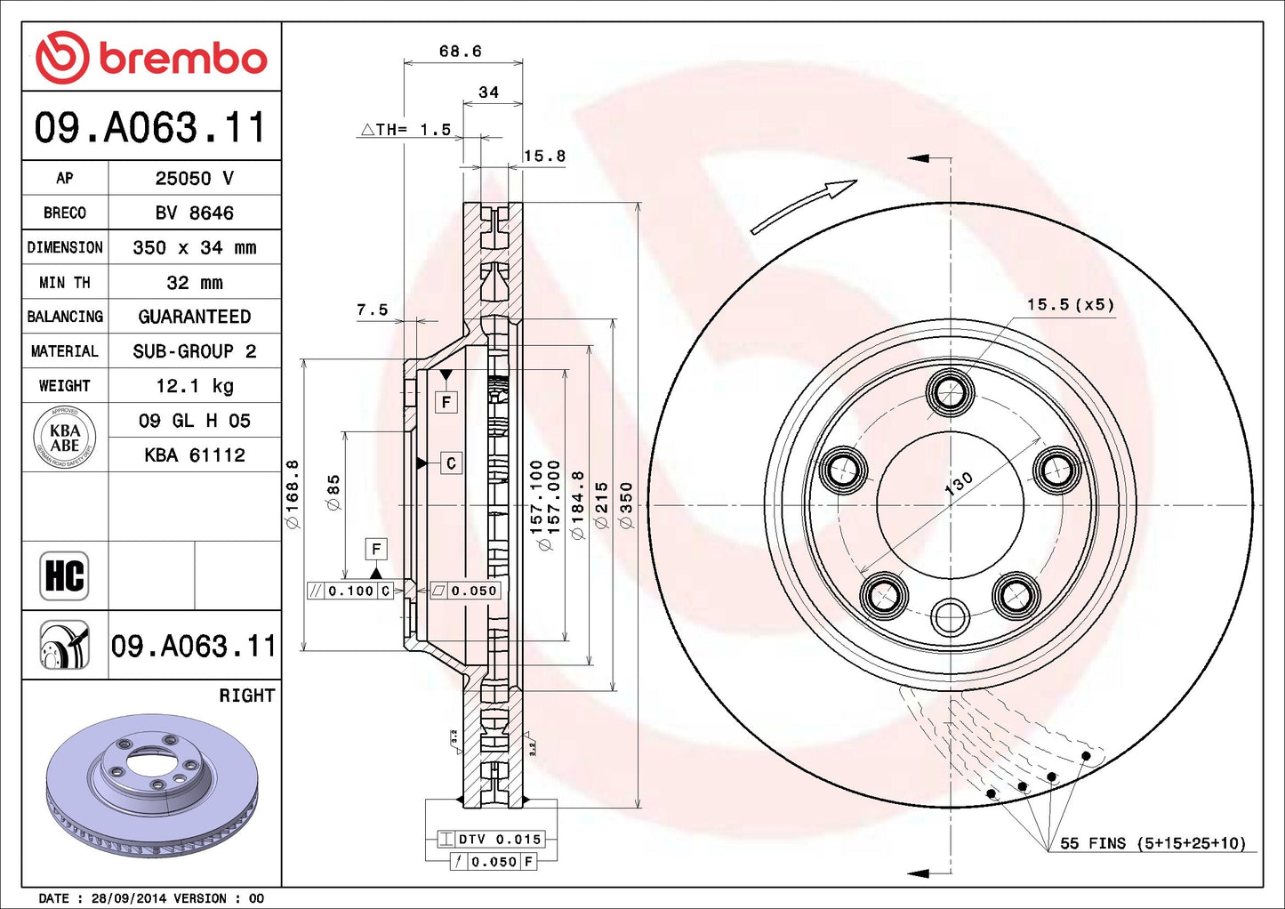 Brembo Disc Brake Rotor