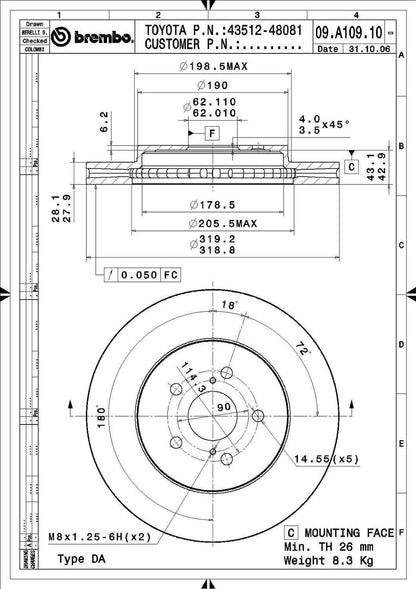 Brembo Disc Brake Rotor