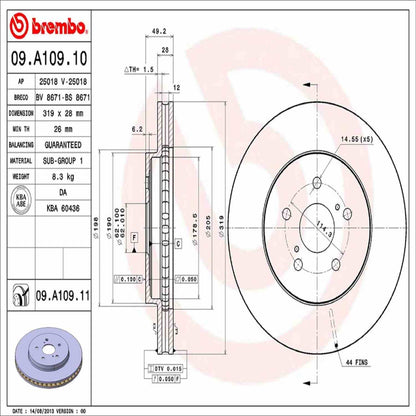 Brembo Disc Brake Rotor 09.A109.11