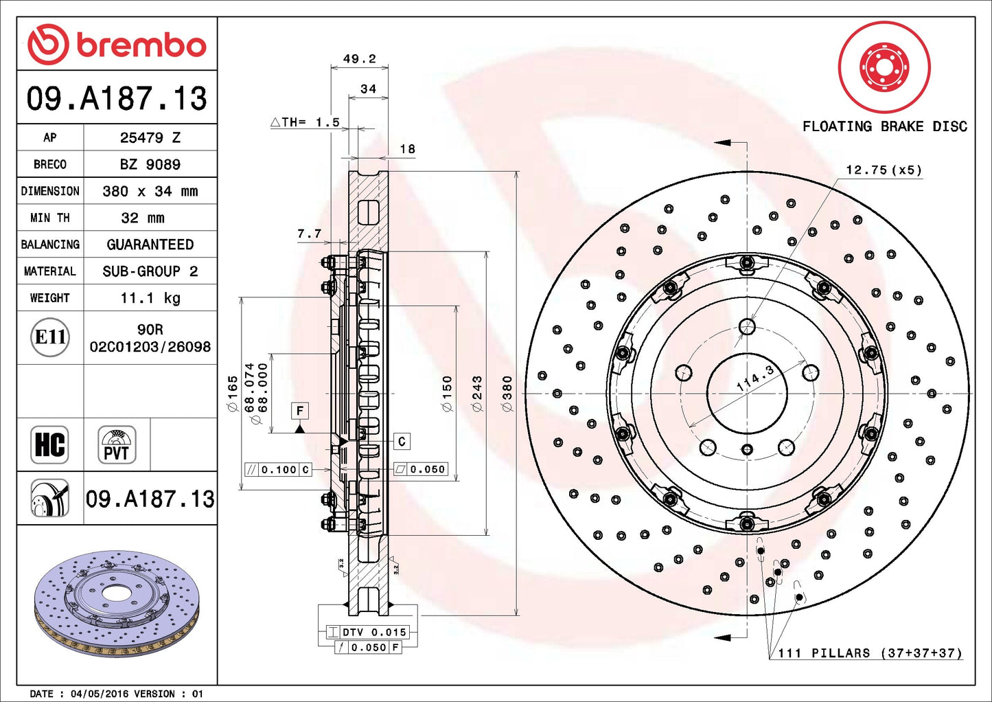 Brembo Disc Brake Rotor