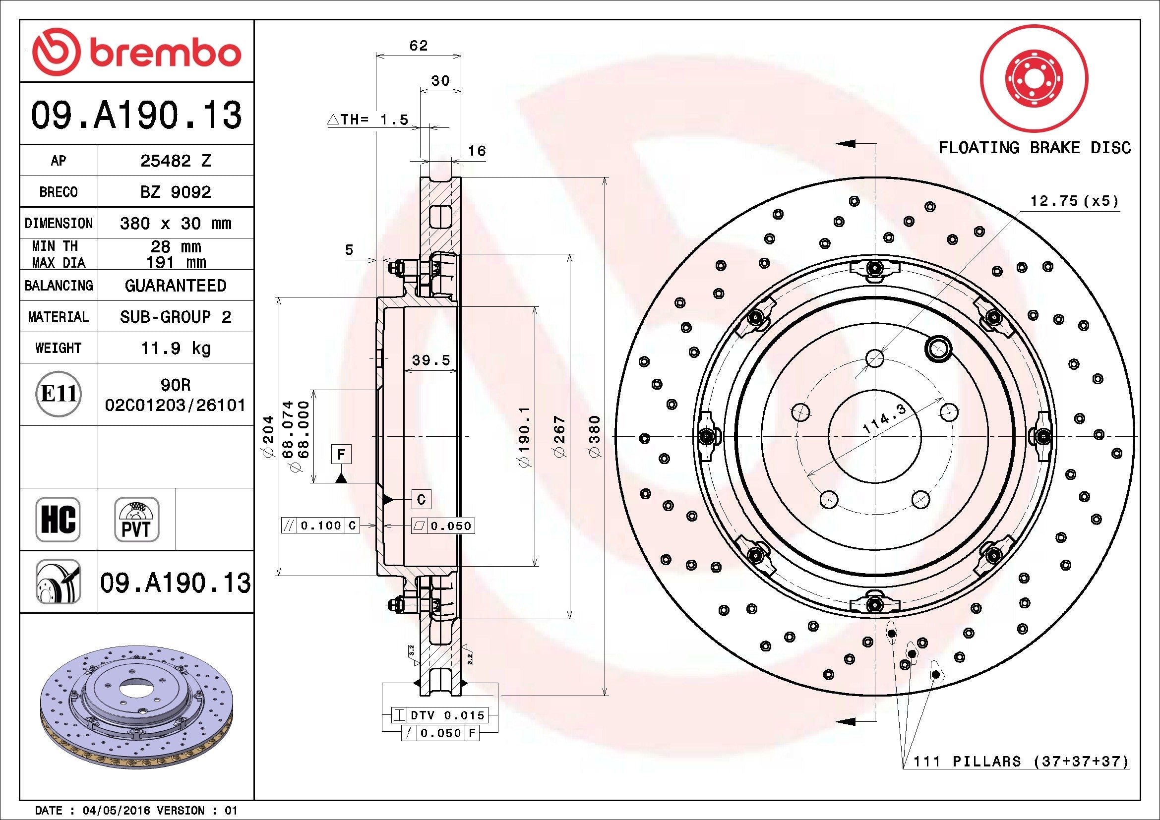 Brembo Disc Brake Rotor