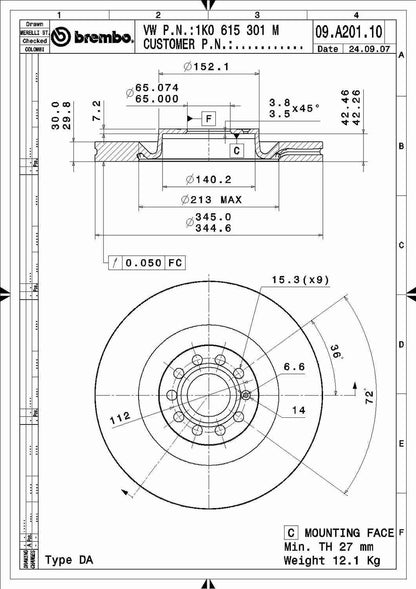 Brembo Disc Brake Rotor