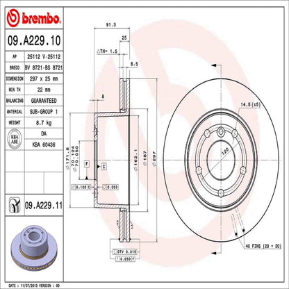 Brembo Disc Brake Rotor 09.A229.11