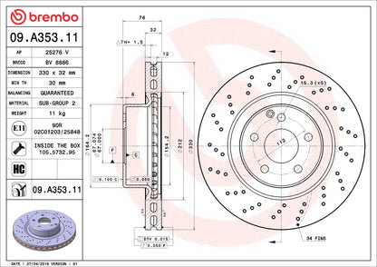 Brembo Disc Brake Rotor
