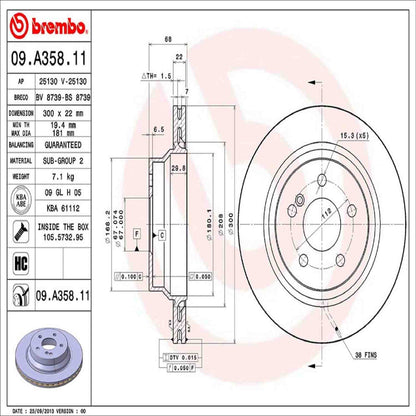 Brembo Disc Brake Rotor 09.A358.11