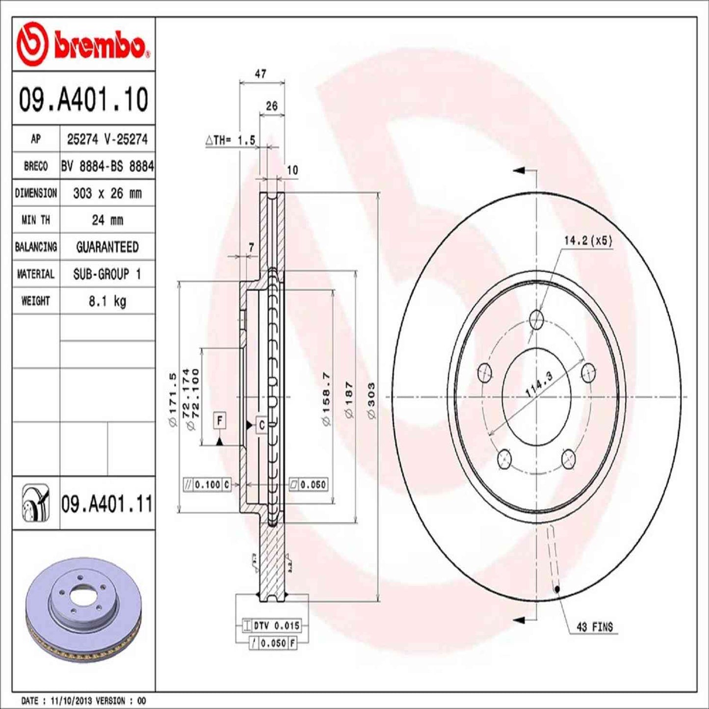 Brembo Disc Brake Rotor