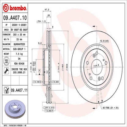 Brembo Disc Brake Rotor 09.A407.11