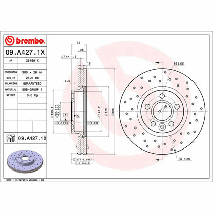 Brembo Disc Brake Rotor 09.A427.1X