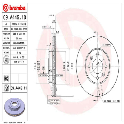 Brembo Disc Brake Rotor 09.A445.11