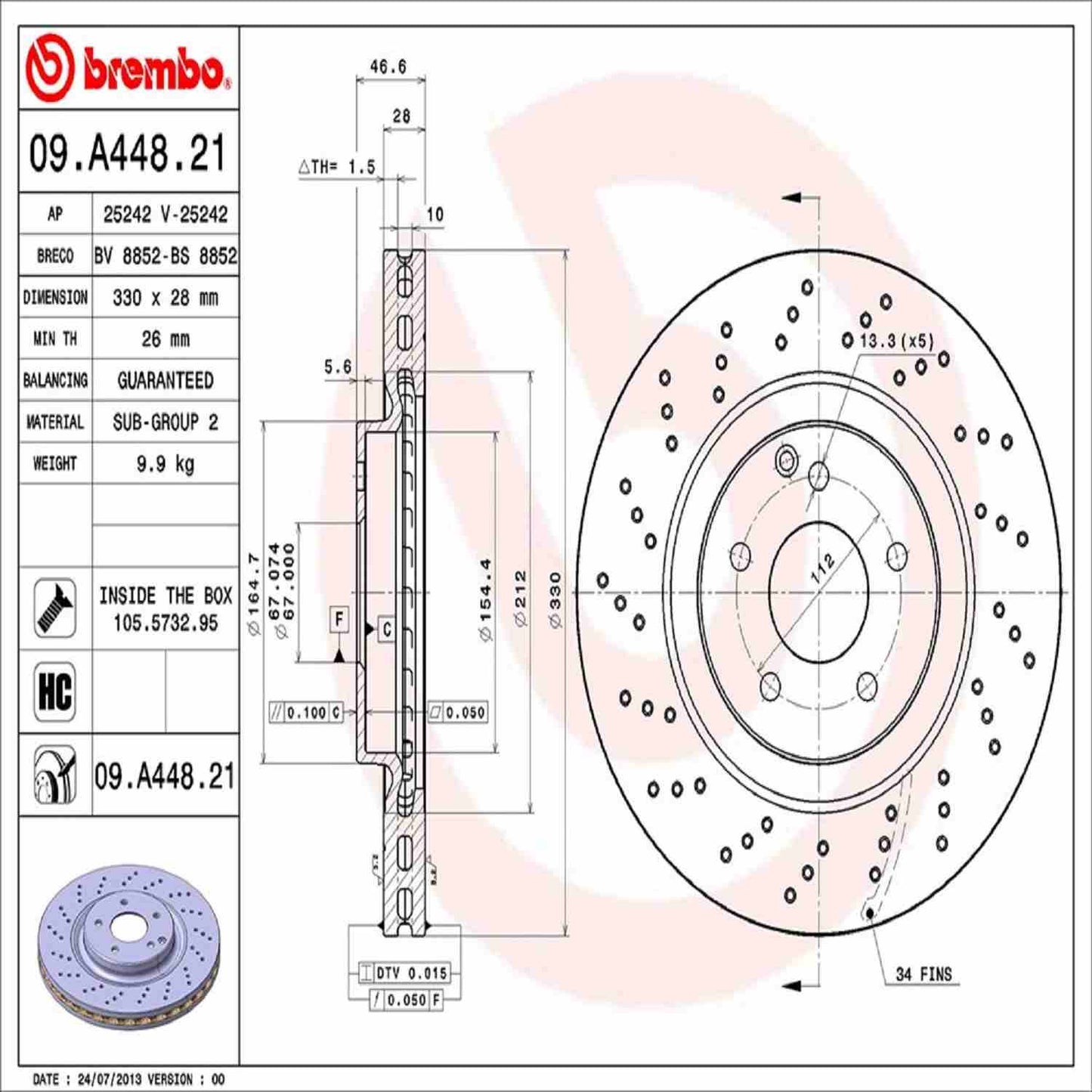 Brembo Disc Brake Rotor