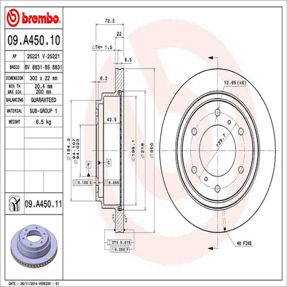 Brembo Disc Brake Rotor 09.A450.11