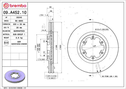 Brembo Disc Brake Rotor 09.A452.10
