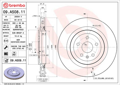 Brembo Disc Brake Rotor 09.A508.11