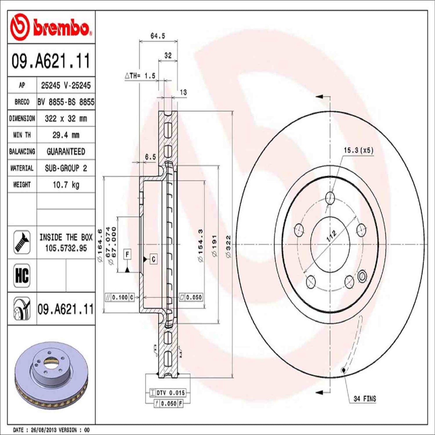 Brembo Disc Brake Rotor
