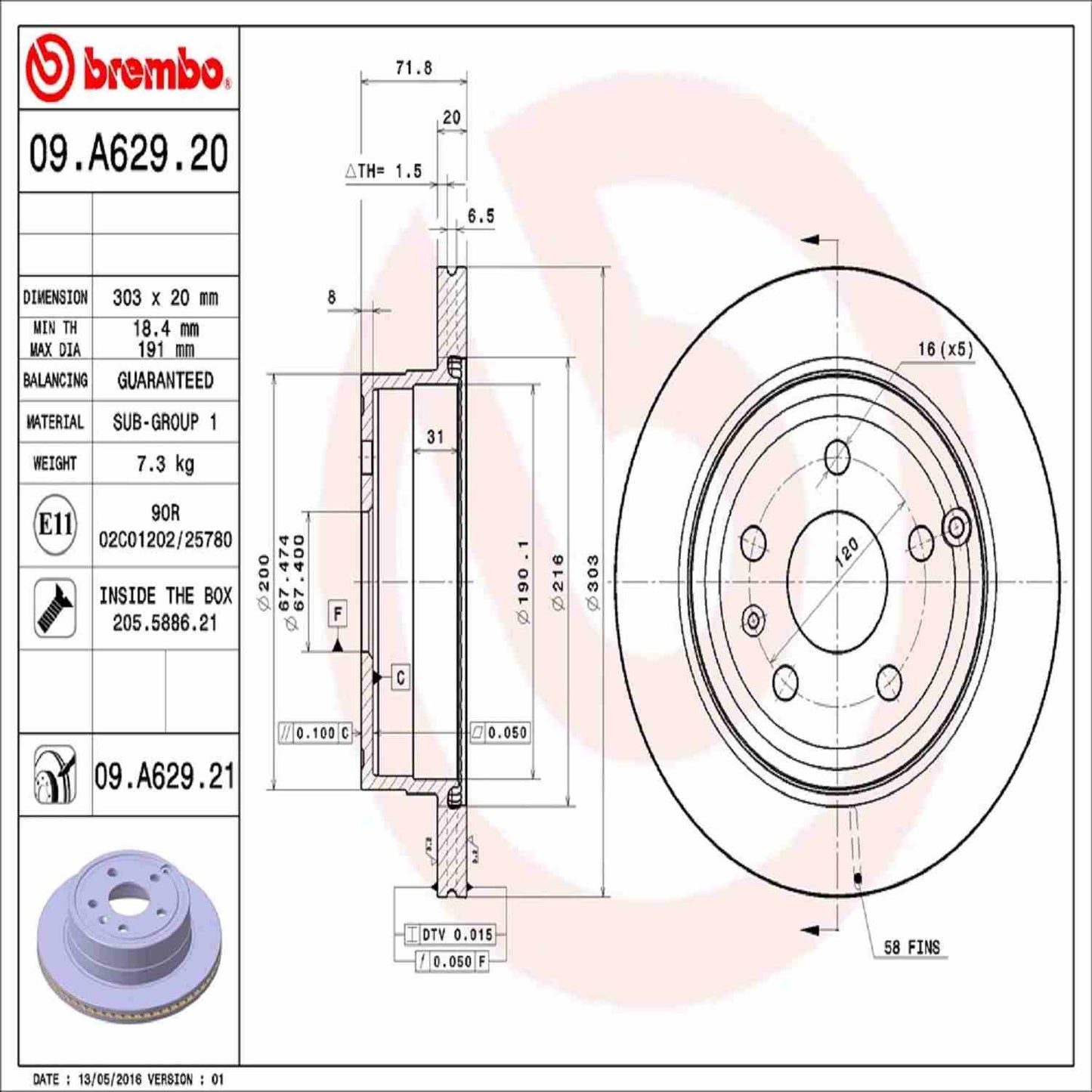 Brembo Disc Brake Rotor