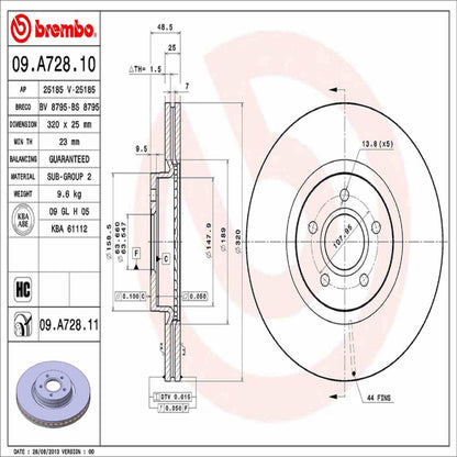 Brembo Disc Brake Rotor 09.A728.11
