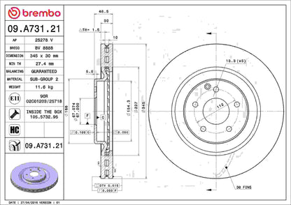 Brembo Disc Brake Rotor