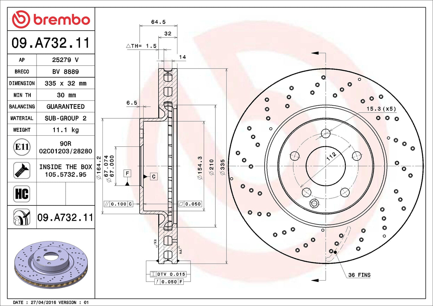 Brembo Disc Brake Rotor