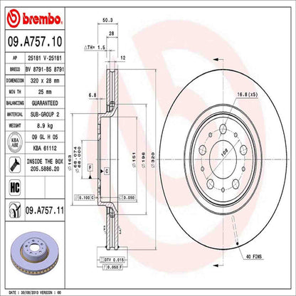 Brembo Disc Brake Rotor 09.A757.11