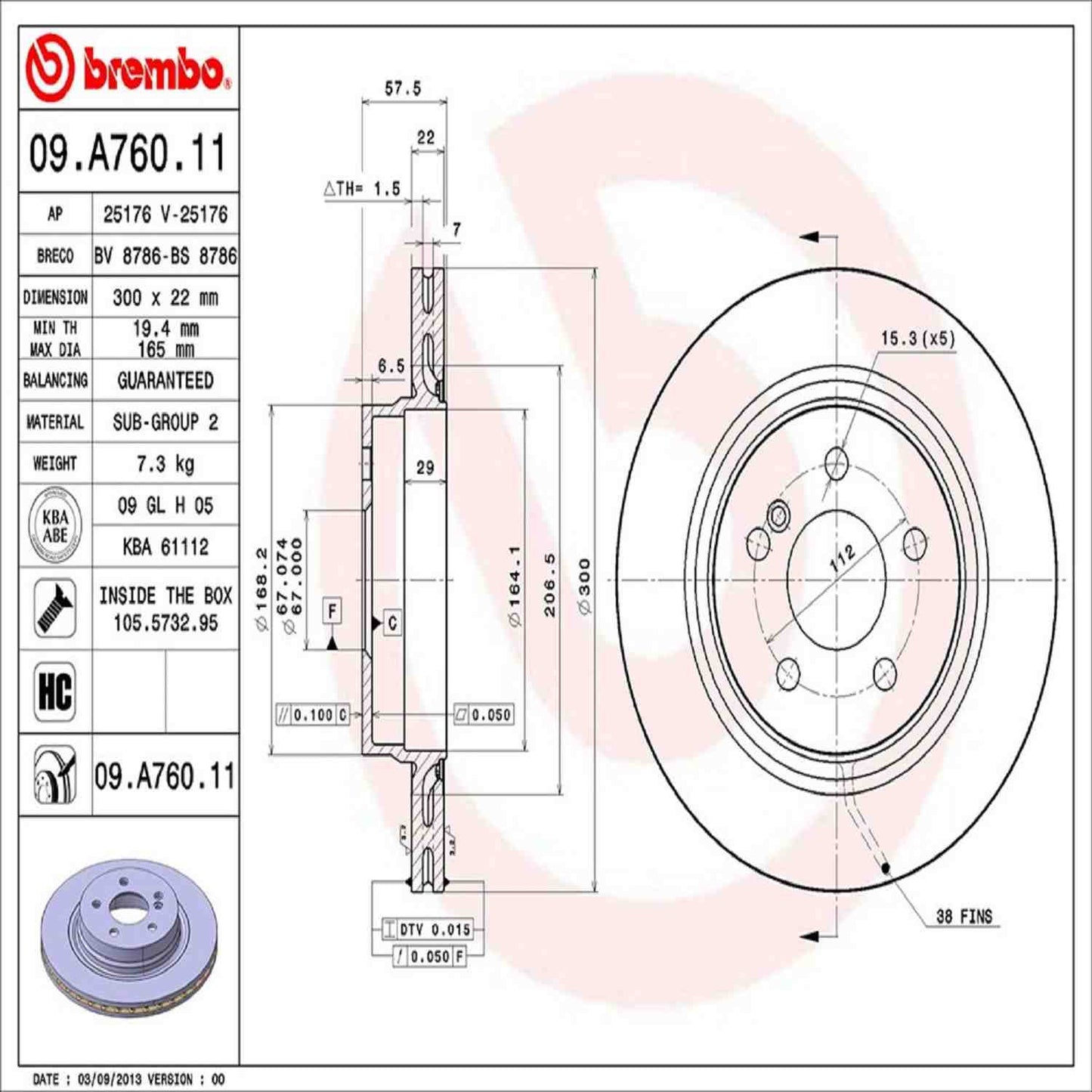 Brembo Disc Brake Rotor