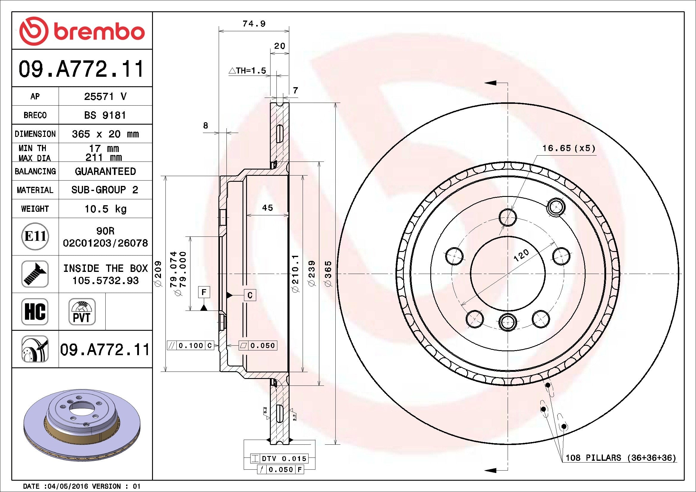 Brembo 09A77211