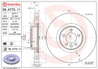 Brembo Disc Brake Rotor 09.A773.11