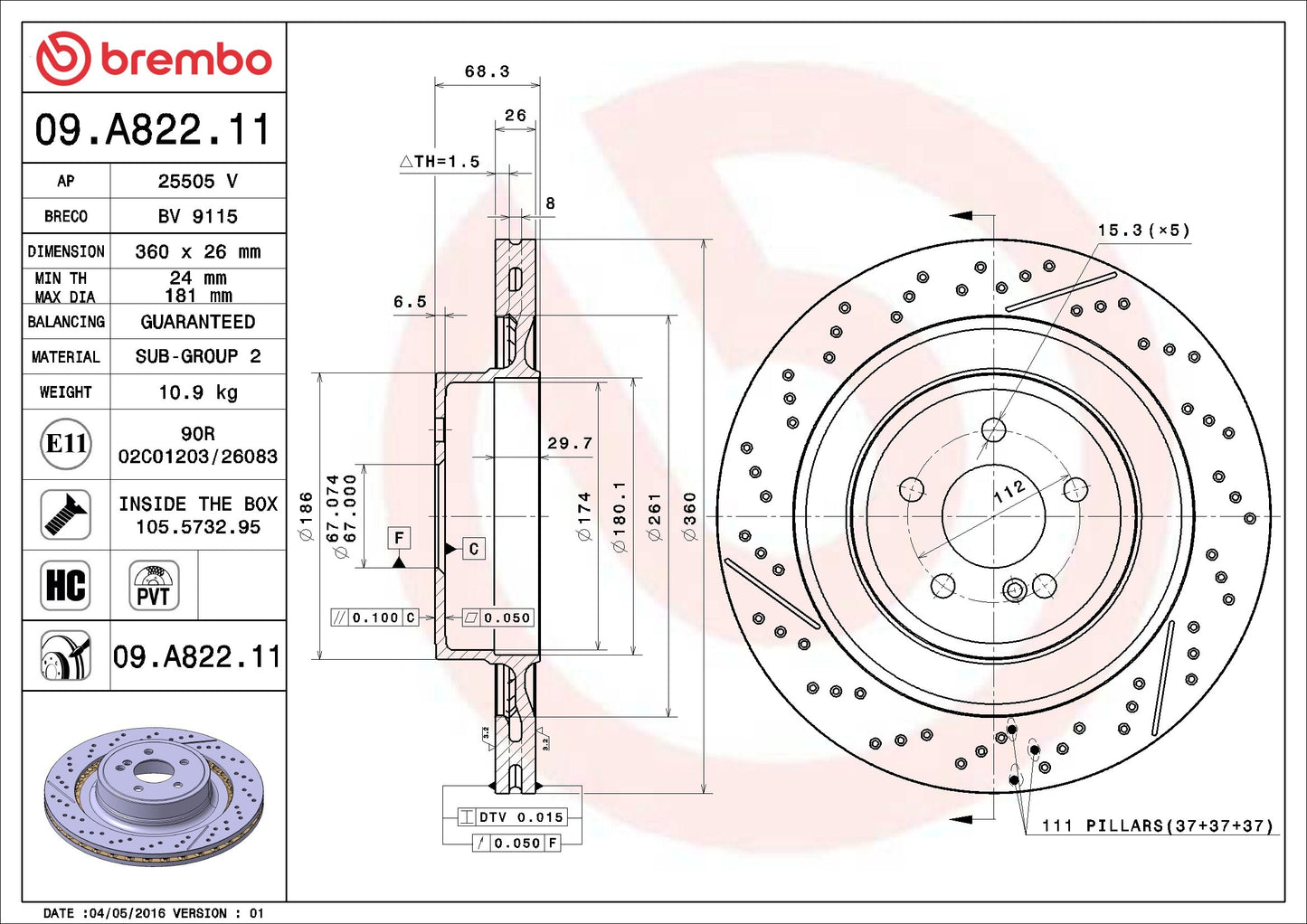 Brembo Disc Brake Rotor