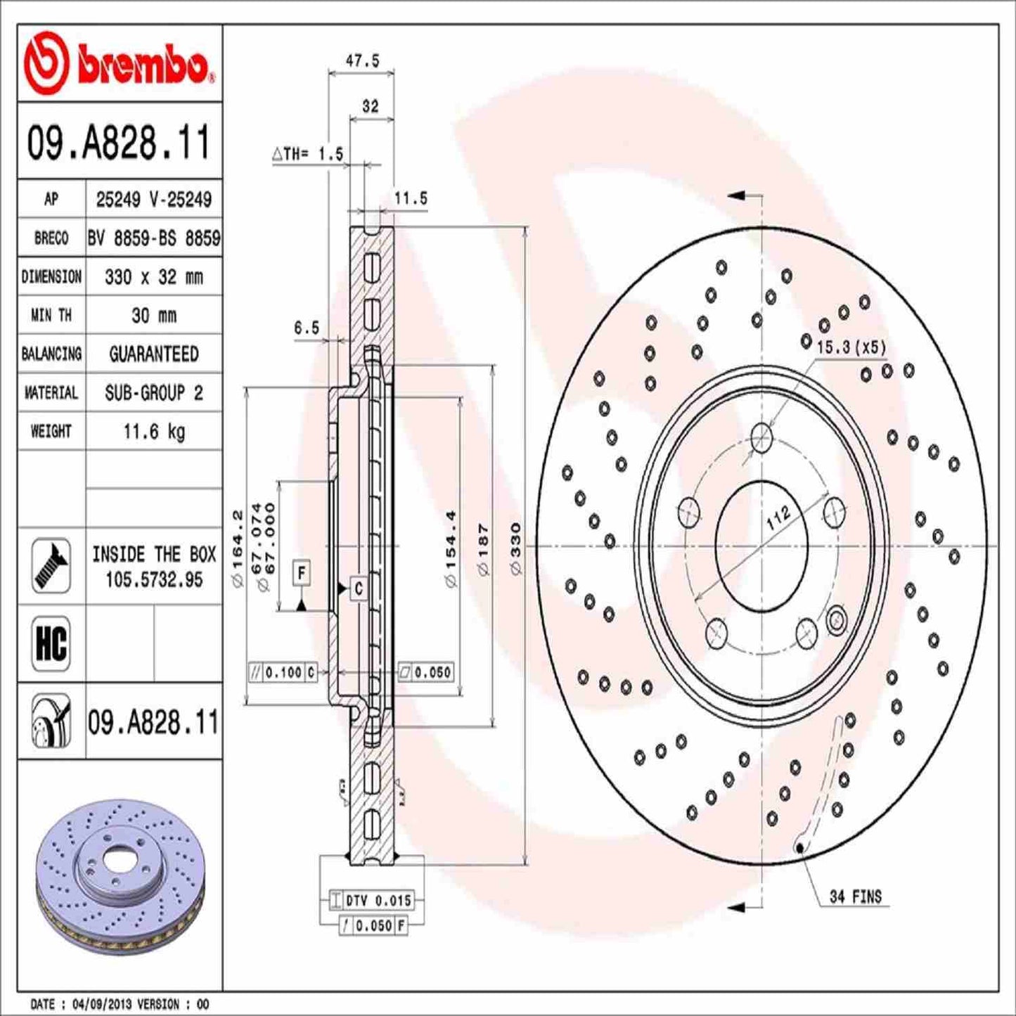 Brembo Disc Brake Rotor