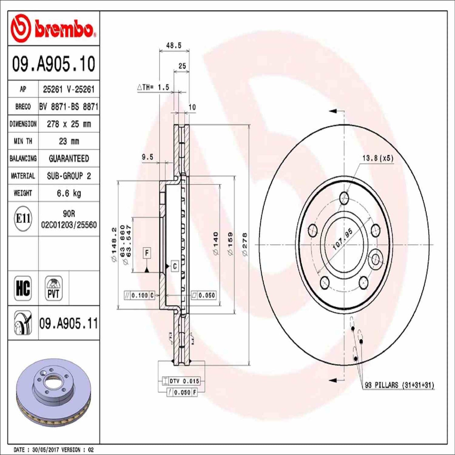 Brembo Disc Brake Rotor