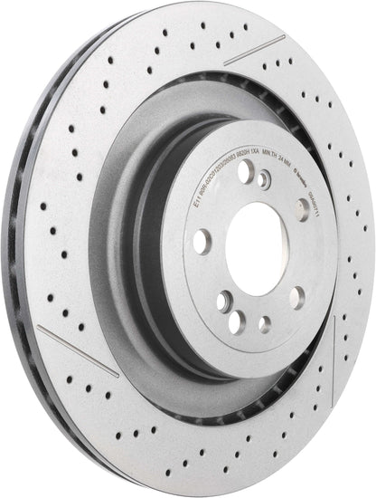 Brembo OE Brembo Mercedes-Benz SLS AMG 2015-2011 Rear Premium UV Coated OE Equivalent Rotor 09.A907.11