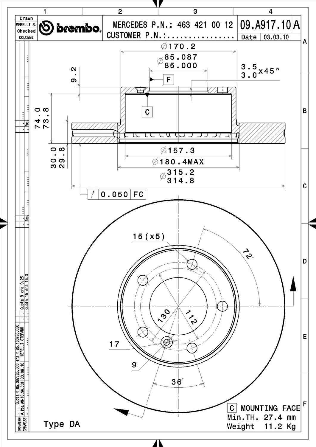 Brembo Disc Brake Rotor