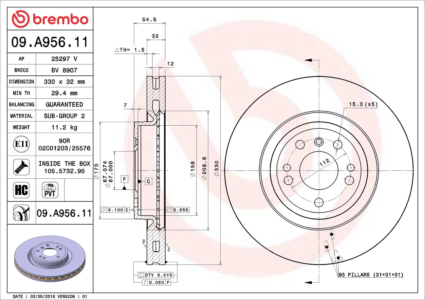 Brembo Disc Brake Rotor