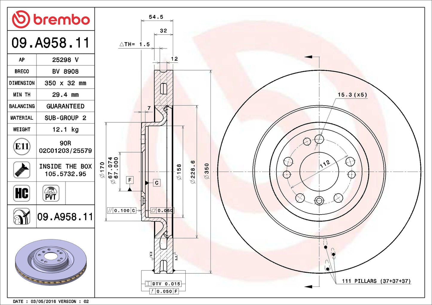 Brembo Disc Brake Rotor