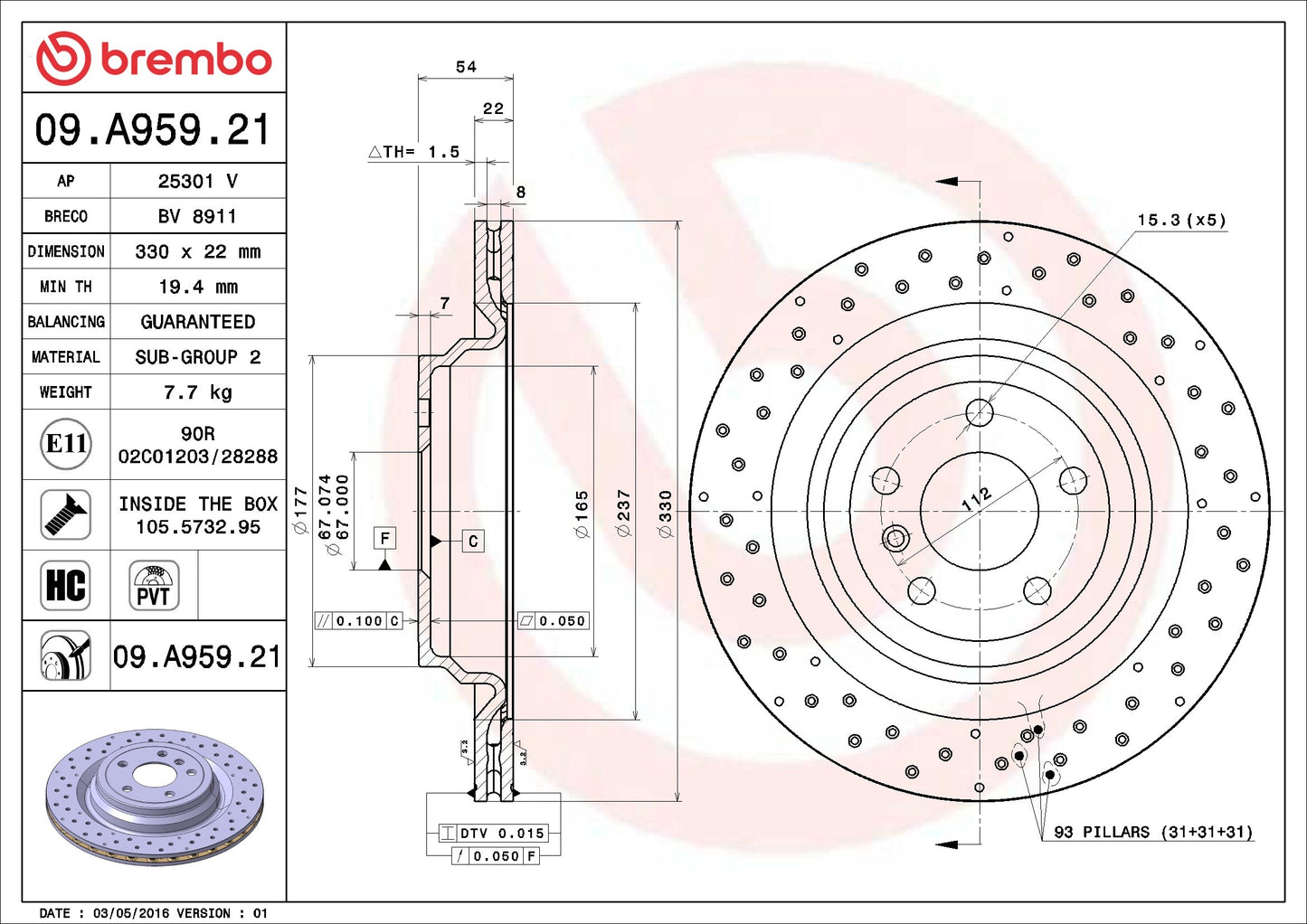 Brembo Disc Brake Rotor