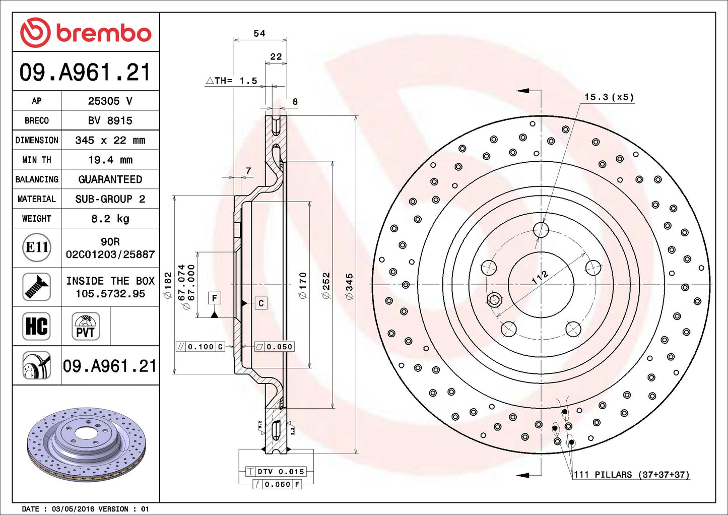 Brembo Disc Brake Rotor