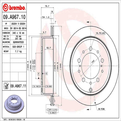 Brembo Disc Brake Rotor 09.A967.11