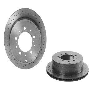 Brembo OE Brembo 08-11 Lexus LX570//08-11 Land Cruiser Rear Premium Xtra Cross Drilled UV Coated Rotor 09.A967.1X