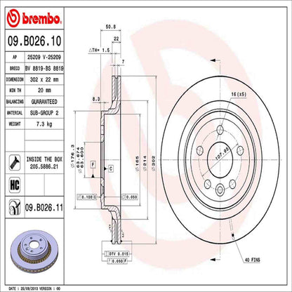 Brembo Disc Brake Rotor 09.B026.11