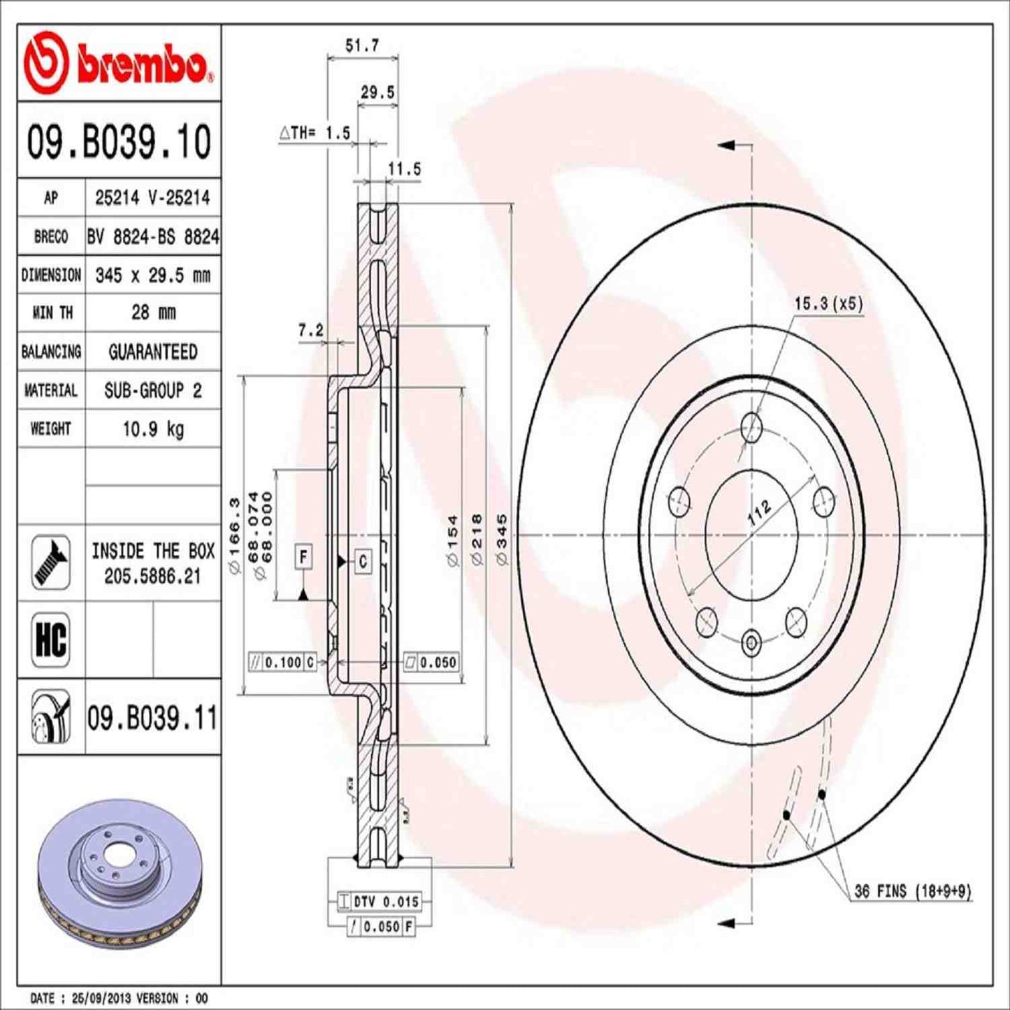 Brembo Disc Brake Rotor