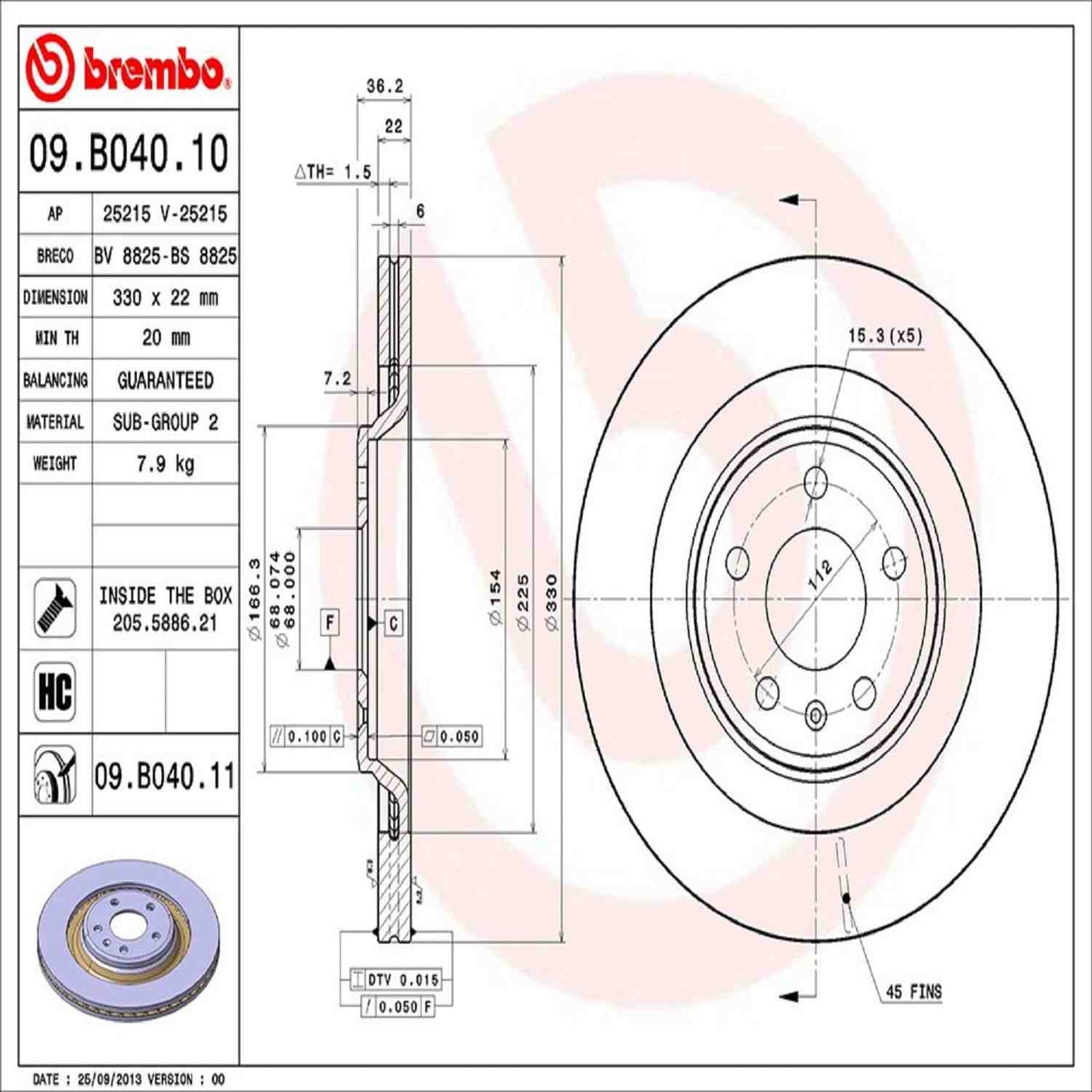 Brembo Disc Brake Rotor