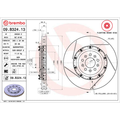 Brembo Disc Brake Rotor 09.B324.13