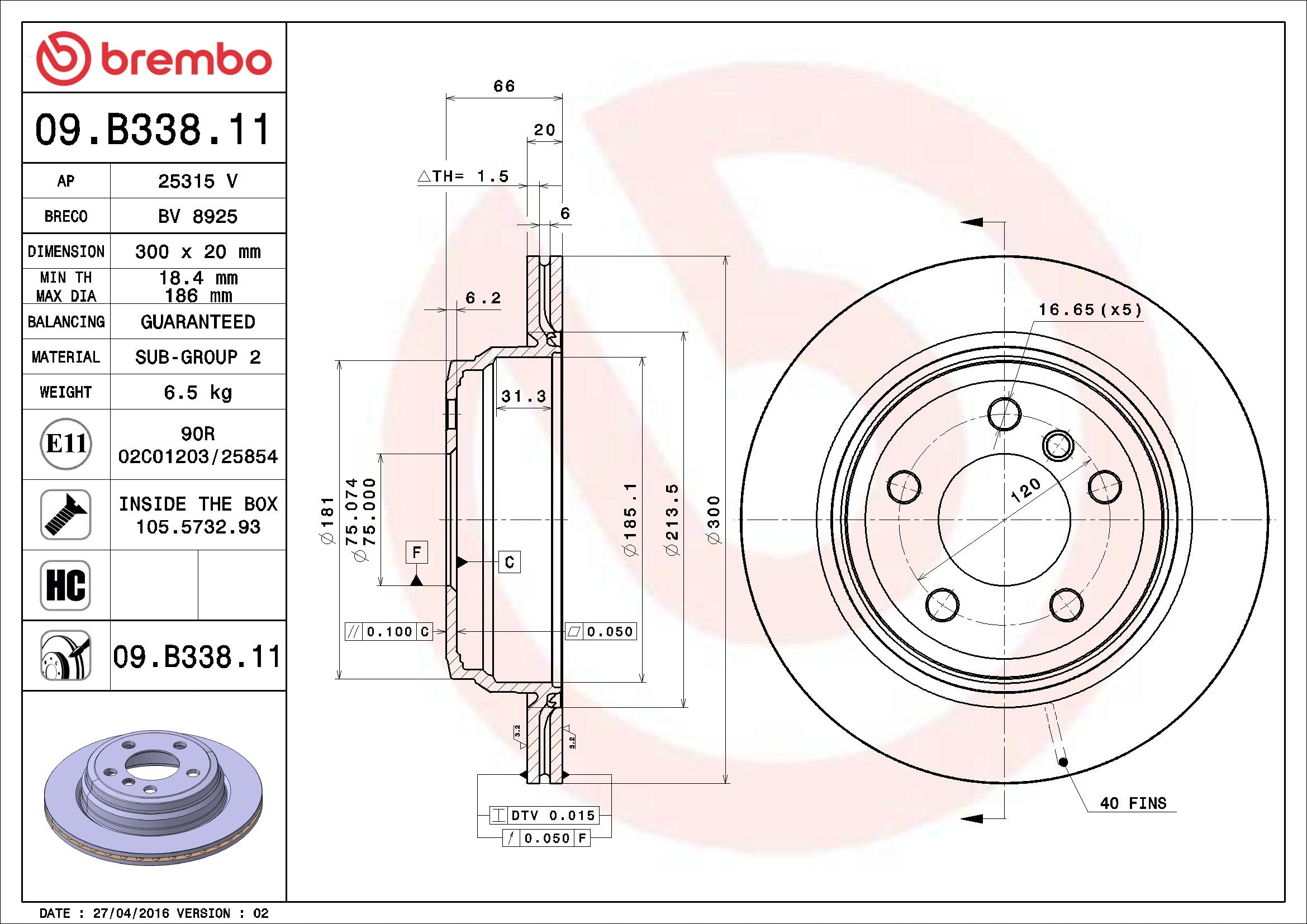 Brembo 09B33811