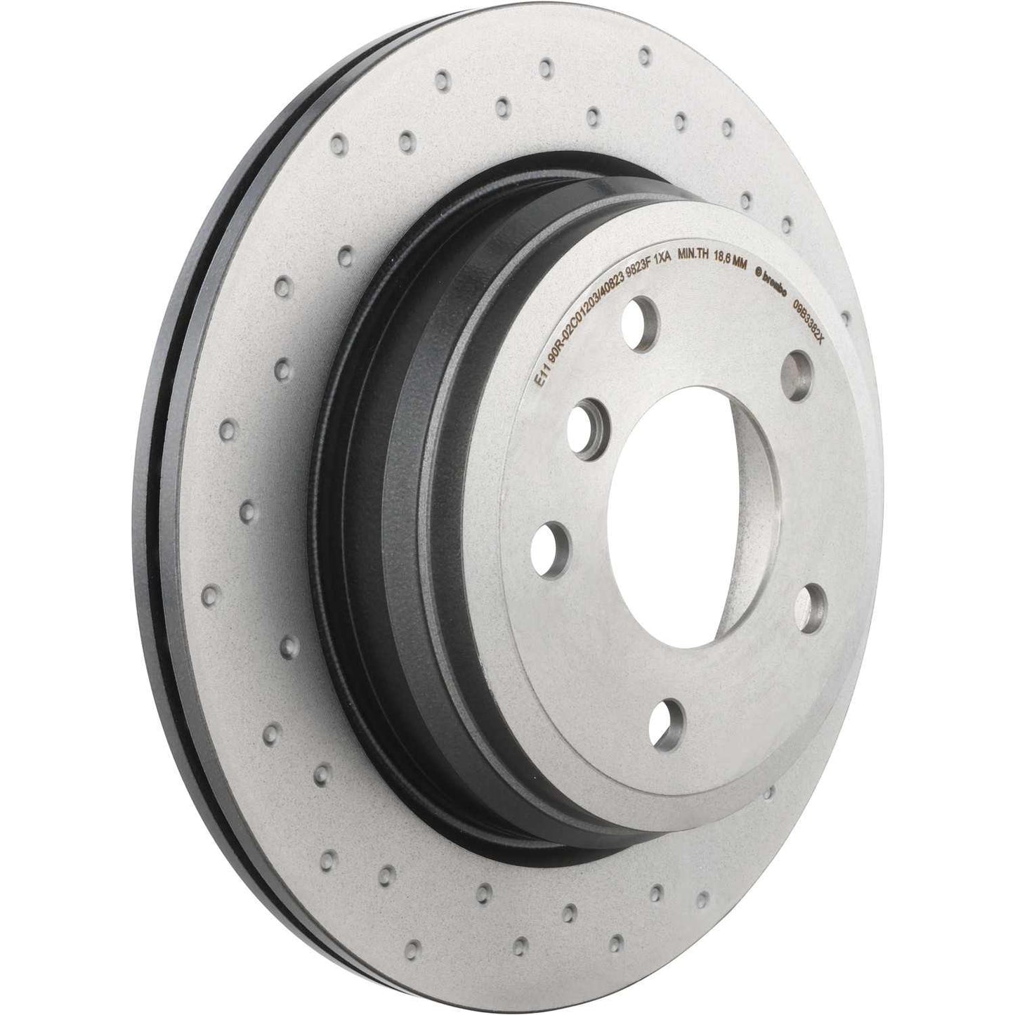 Brembo OE Brembo 2006 BMW 325xi/07-13 328i/09-13 328i xDrive Rear Premium Xtra Cross Drilled UV Coated Rotor 09.B338.2X