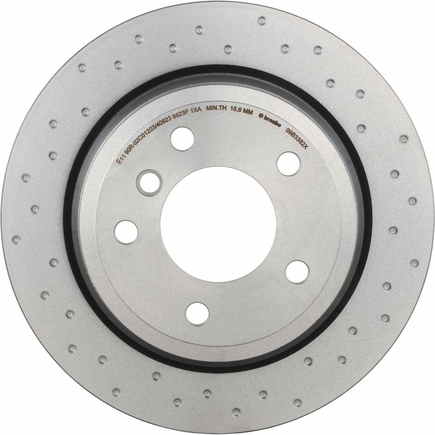 Brembo OE Brembo 2006 BMW 325xi/07-13 328i/09-13 328i xDrive Rear Premium Xtra Cross Drilled UV Coated Rotor 09.B338.2X