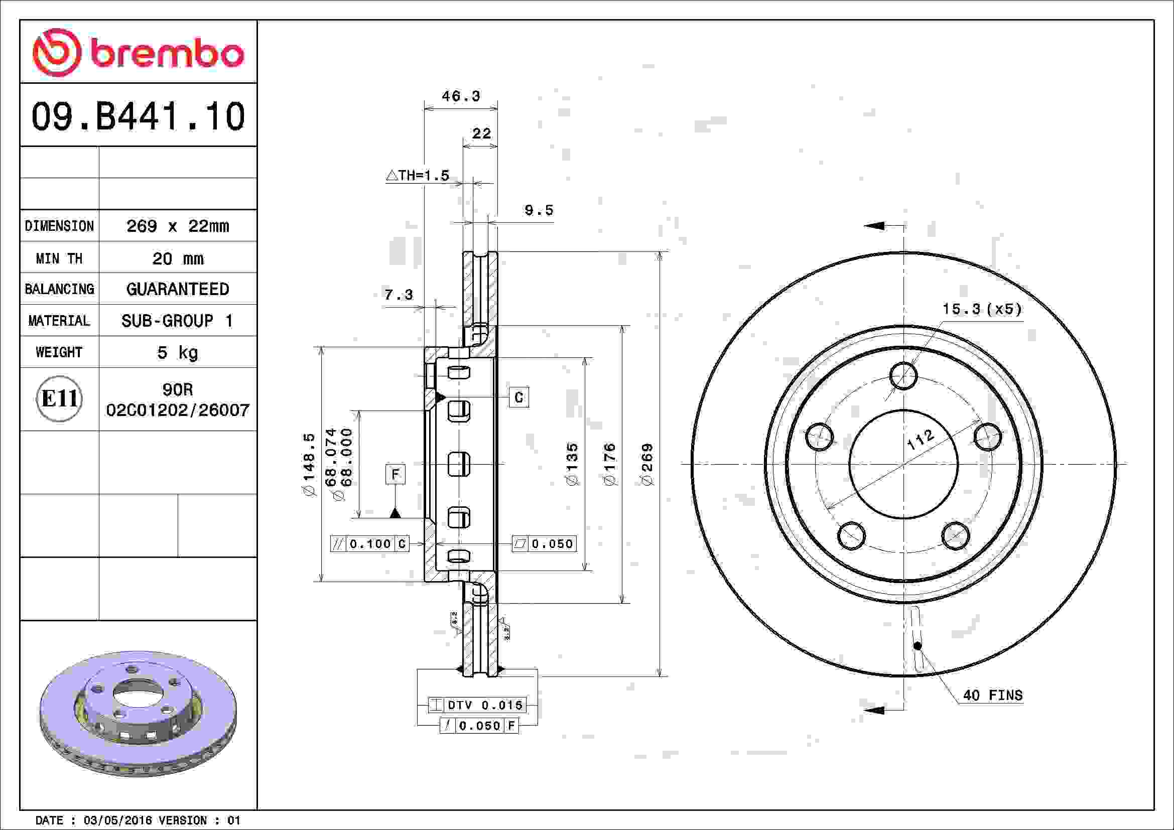 Brembo Disc Brake Rotor