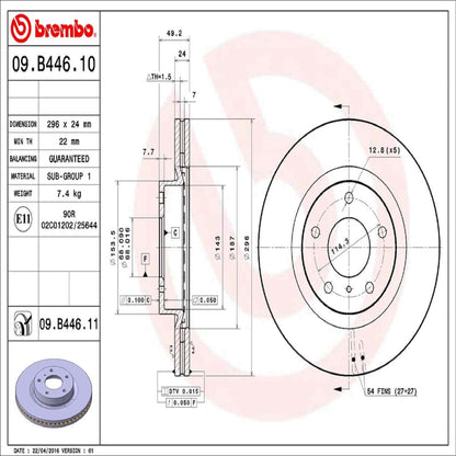 Brembo Disc Brake Rotor 09.B446.11