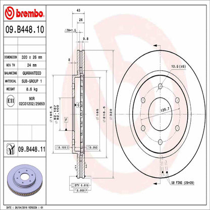 Brembo Disc Brake Rotor 09.B448.11